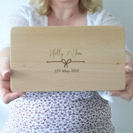 personalised retirement gift wooden serving board