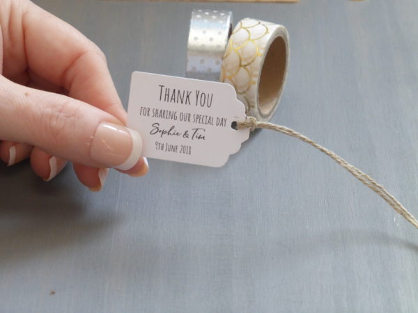 personalised small favour tags