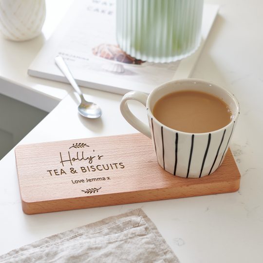 Personalised tea and biscuit board